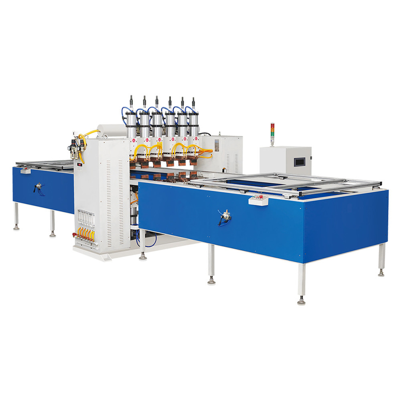 Hwashi Full Automatic Steel Wire Mesh Condenser Koperen Buddy Tube en Multi-Point Spot Welding Machine