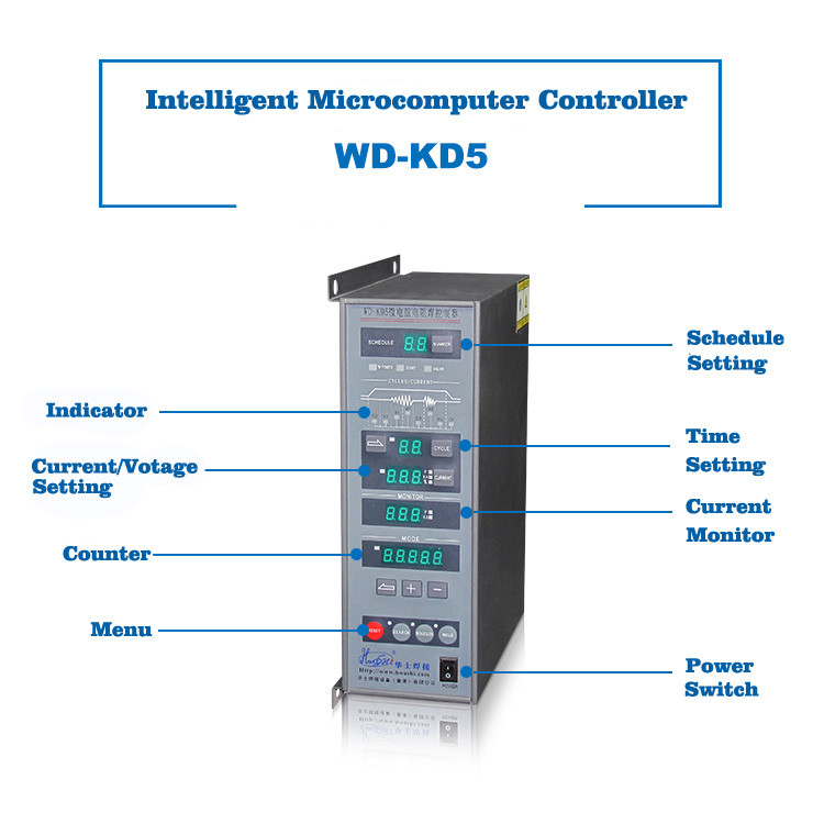 Intelligente touchscreen pneumatische plek lassen machine voor dikkere koperen plaat of riem
