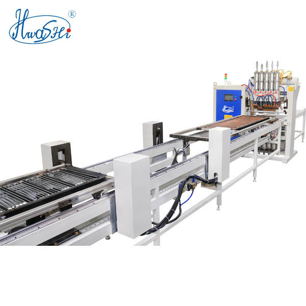 Hwashi Automatische Multi Point Koelcondensor Draad Mesh Puntlassen Machine Laag Koolstofstaal Draad Mesh Lassen