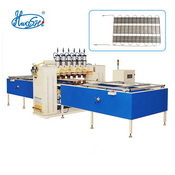Hwashi Automatische Multi Point Koelcondensor Draad Mesh Puntlassen Machine Laag Koolstofstaal Draad Mesh Lassen