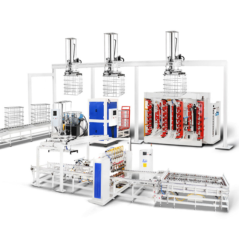 Hwashi fabriek IBC grid, IBC Cage Frame productielijn, lBC Cage Frame vergrendelingsmachine