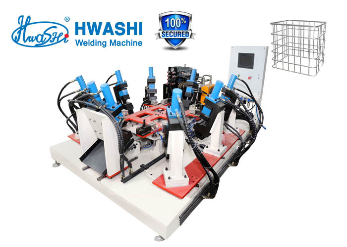 Hwashi fabriek IBC grid, IBC Cage Frame productielijn, lBC Cage Frame Hole Making and Punching Machine