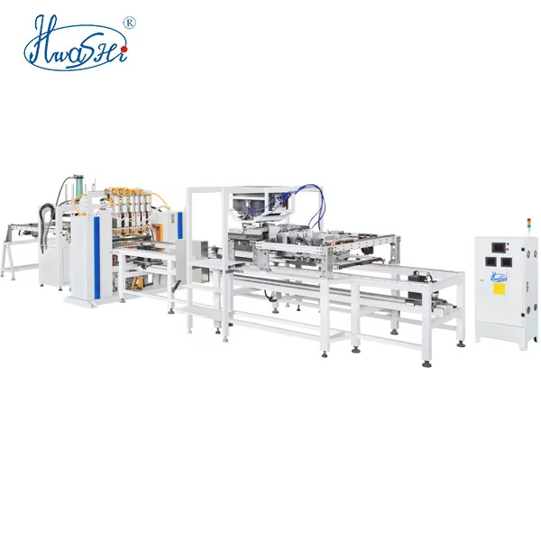 HWASHI Welding Equipment Automatic Gantry Style Multi Head Spot Row Welding Machine voor draadmaas omheining in prijs
