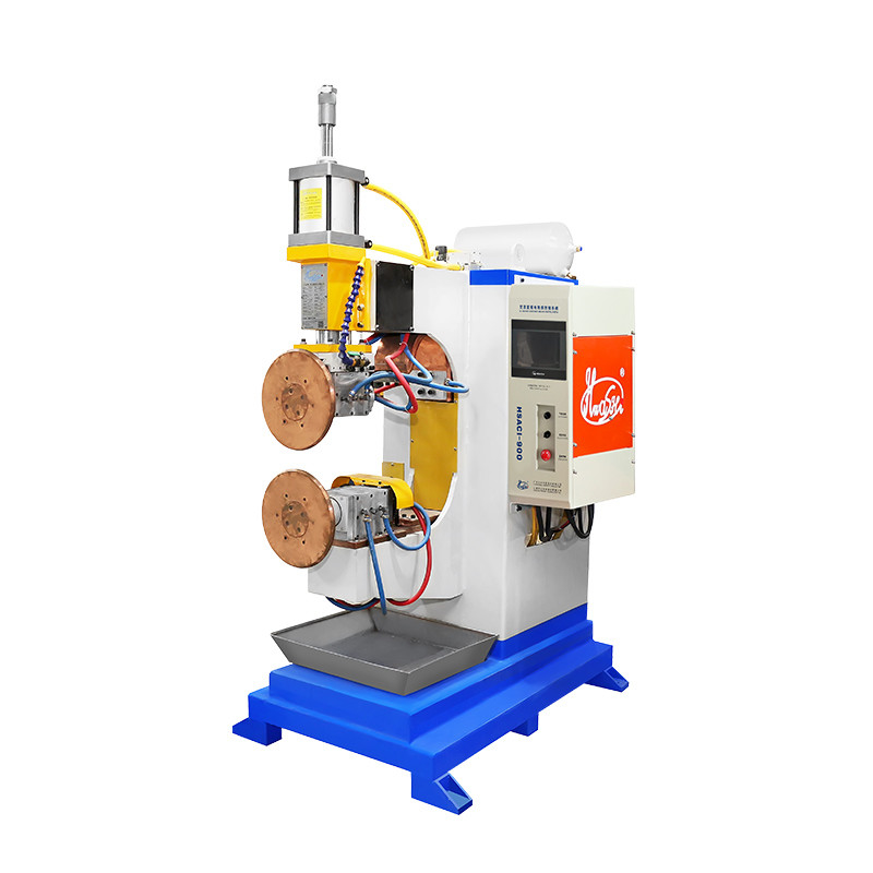 HWASHI Roller Spot Welder Ventilatie Duct Manual Tin Can Side Seam Welding Machine Roll to Roll Banner Welder