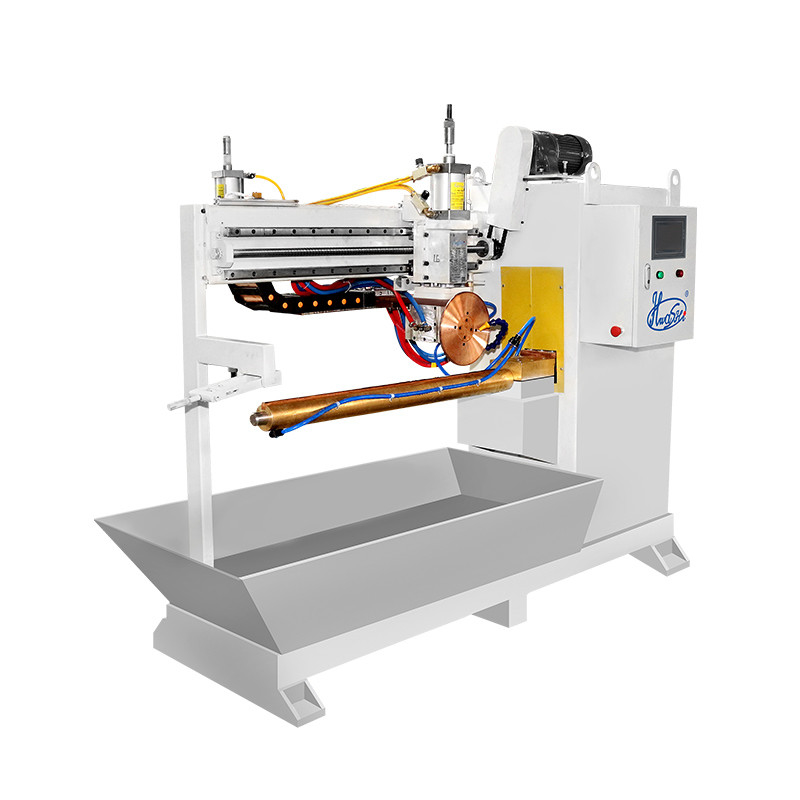 Hwashi aangepaste 380V dubbele station brandstoftank maken machine, Naad / rollen lasmachine voor tank