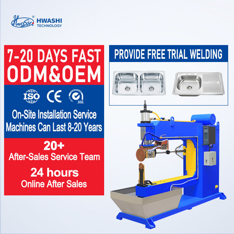 HWASHI 75KVA Input Power Seam Welding Machine met 26500A secundaire maximale kortsluitstroom voor automatische roll-round lassen