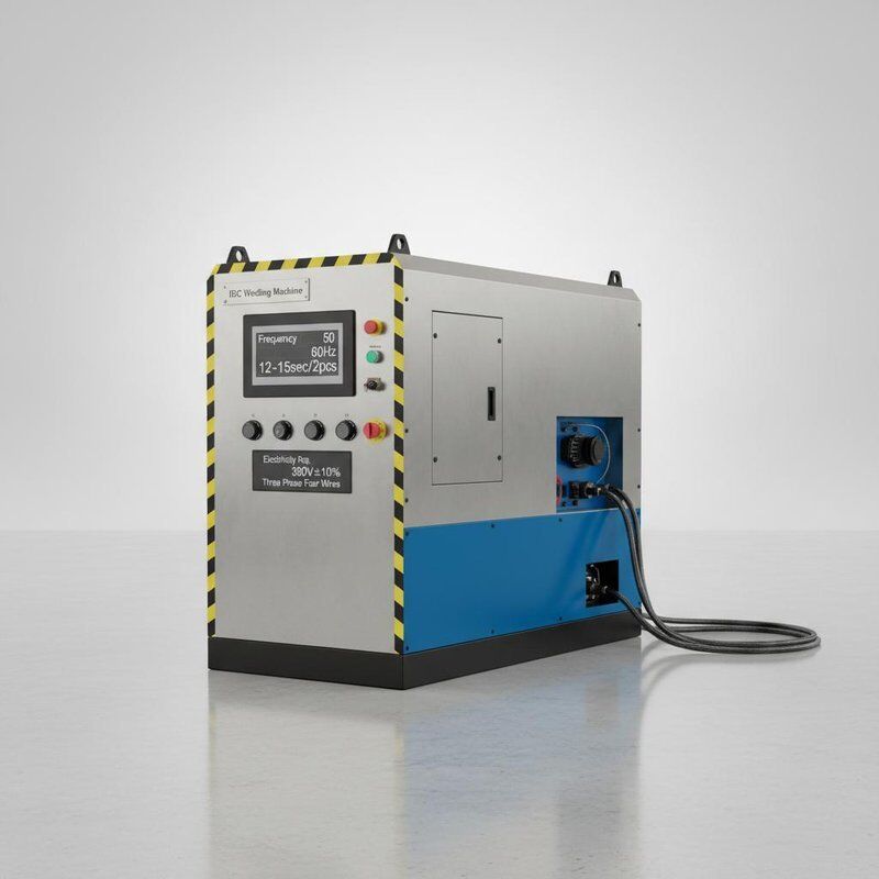 Frequentie 50 60Hz IBC Lasmachine Drie fase Vier draden 380V ± 10% Elektriciteitsbehoefte Efficiëntie 12 15sec per 2pcs