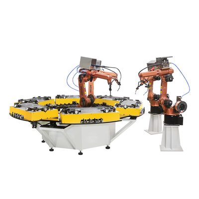 Post van Hwashi de Automatische mig TIG Welding Robot With Rotating voor de Hoek van het Opslagrek
