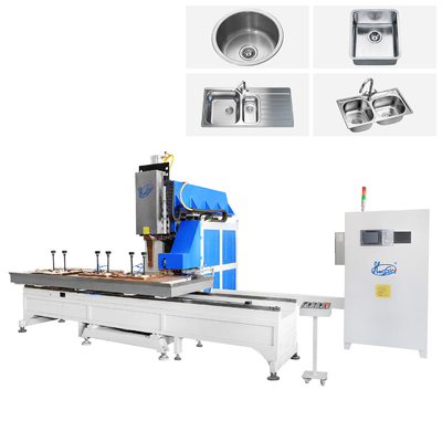 Hwashi Automatic CNC Sink DC Seam Rolling Welding Machine voor roestvrij staal Keuken Sink Bowl Making Machine