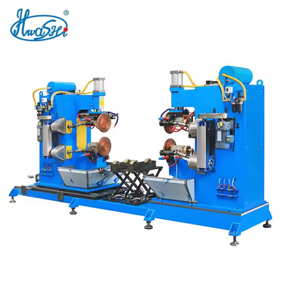 HWASHI Customized 380V Double Station Circular Seam Welding Machine en Leakage Proof Test