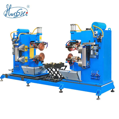 Hwashi aangepaste 38ov dubbele station brandstoftank maken machine, Naad/Roll Weldingmachine voor tank
