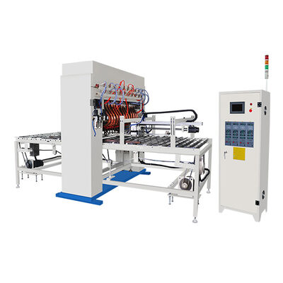 Vinnige productie PLC Touchscreen Wire Mesh Welding Line 1800mm Breedte 100 rijen Minute Automatisch