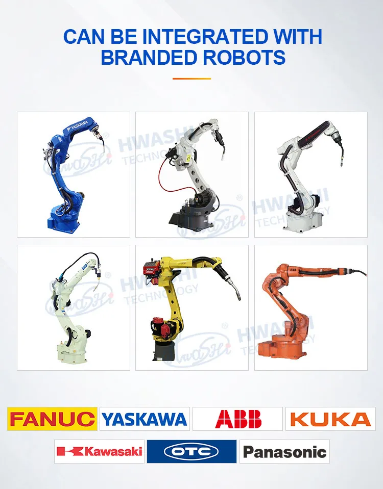 Hwashi Industrial CNC Lasmachine Robotic 6 Axis met Servo, Lasrobot Arm Positioner Rack, Automatische TIG Lasrobot 11